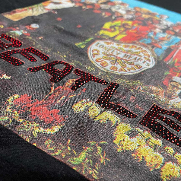 The Beatles | Official Band T-Shirt | Sgt Pepper (Diamante)