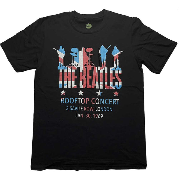 The Beatles Unisex T-Shirt: Rooftop Flag