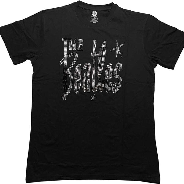 The Beatles | Official Band T-Shirt | Retro Logo (Diamante)