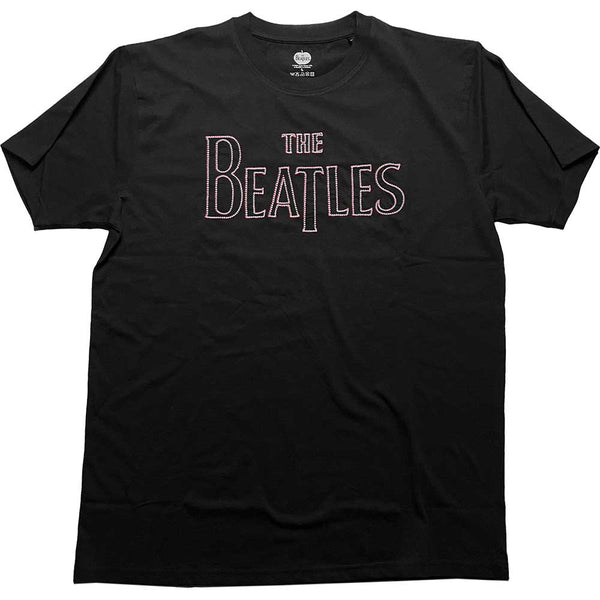 The Beatles Unisex T-Shirt: Drop T Logo (Embroidered)