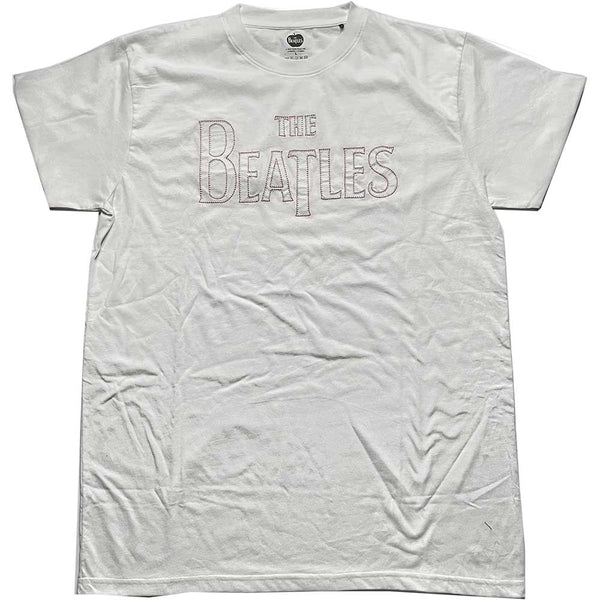 The Beatles | Official Band T-Shirt | Drop T Logo (Embroidered)