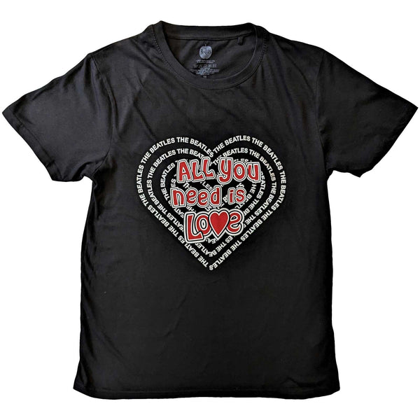 The Beatles | Official Band T-Shirt | All You Need Is Love Heart