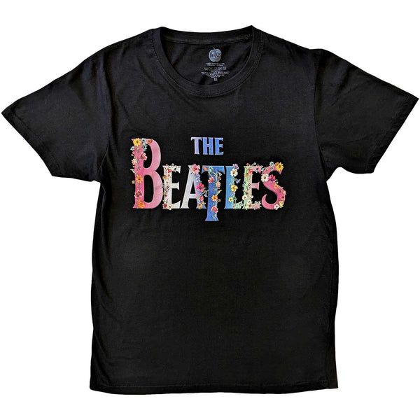 The Beatles | Official Band T-Shirt | Floral Logo
