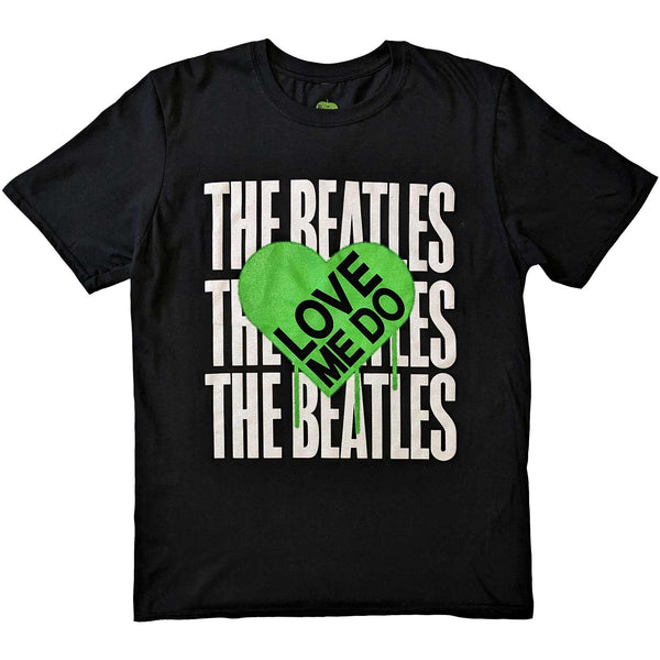 The Beatles | Official Band T-Shirt | Love Me Do Graffiti Heart