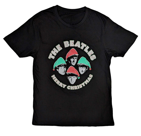 The Beatles | Official Band T-Shirt | Xmas Hats