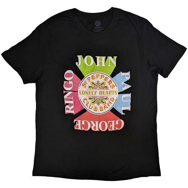 The Beatles | Official Band T-Shirt | Sgt Pepper Drum & Names