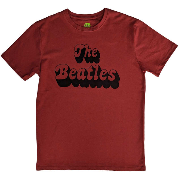 The Beatles | Official Band T-Shirt | Text Logo Shadow