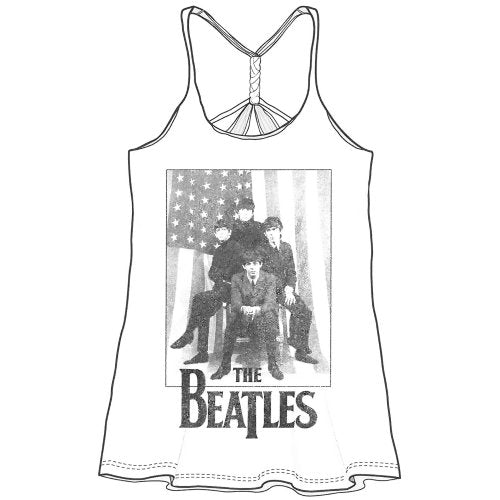 The Beatles Ladies Baby Doll T-Shirt: Stars & Stripes