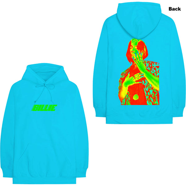 Billie Eilish Unisex Pullover Hoodie: Thermal Photo (Back Print)