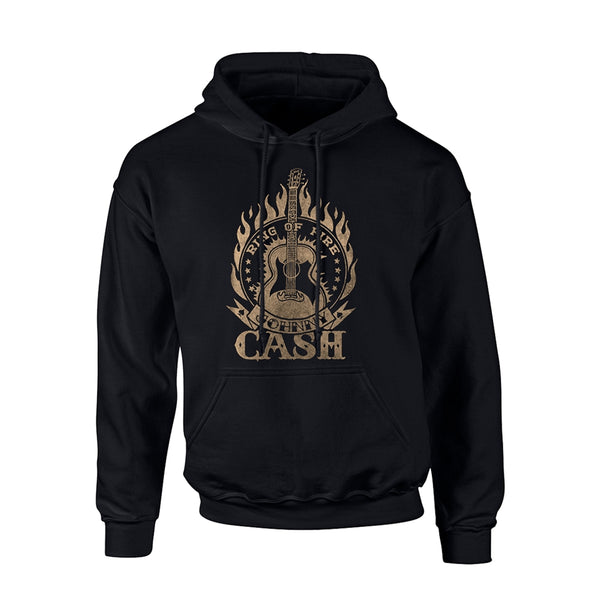 Johnny Cash Unisex Hoodie: Ring Of Fire