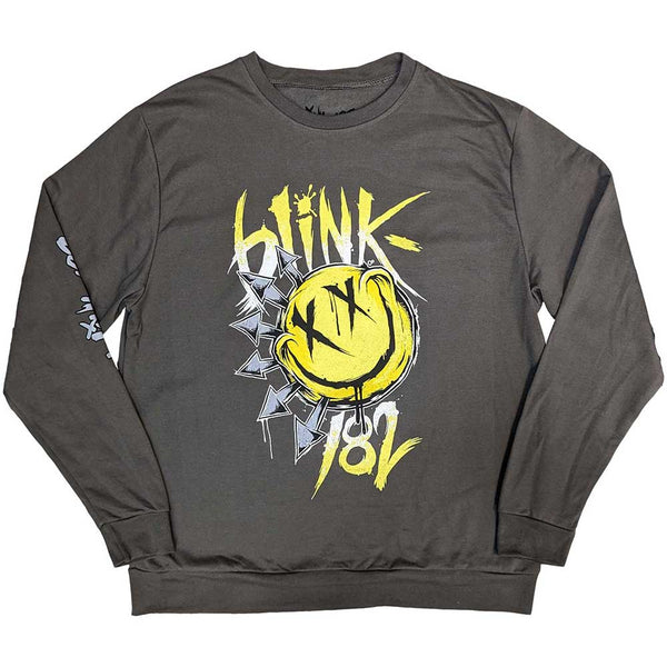 Blink-182 | Official Band Sweatshirt | Big Smile (Sleeve Print)