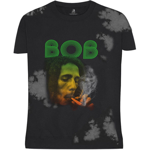 Bob Marley | Official Band T-Shirt | Smoke Gradient (Dip-Dye)