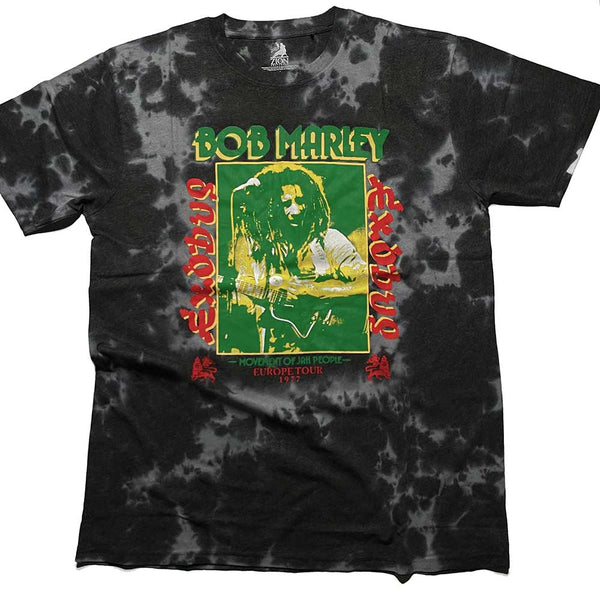 Bob Marley | Official Band T-Shirt | Exodus Tie-Dye (Dye-Wash)