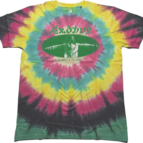 Bob Marley | Official Band T-Shirt | Exodus Oval (Dye-Wash)