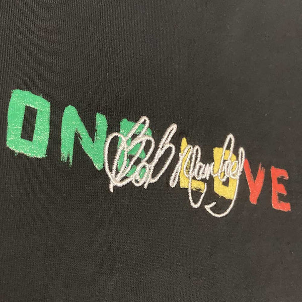 Bob Marley | Official Band T-Shirt | One Love Portrait (Back Print & Embroidery)
