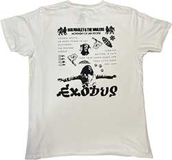 Bob Marley | Official Band Organic T-Shirt | Exodus Tracklist (Back Print & Hi-Build)