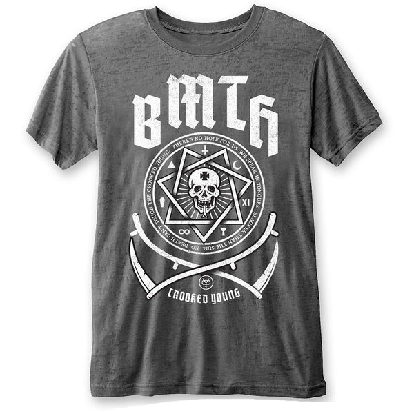Bring Me The Horizon Unisex Fashion T-Shirt: Crooked Young (Burn Out)