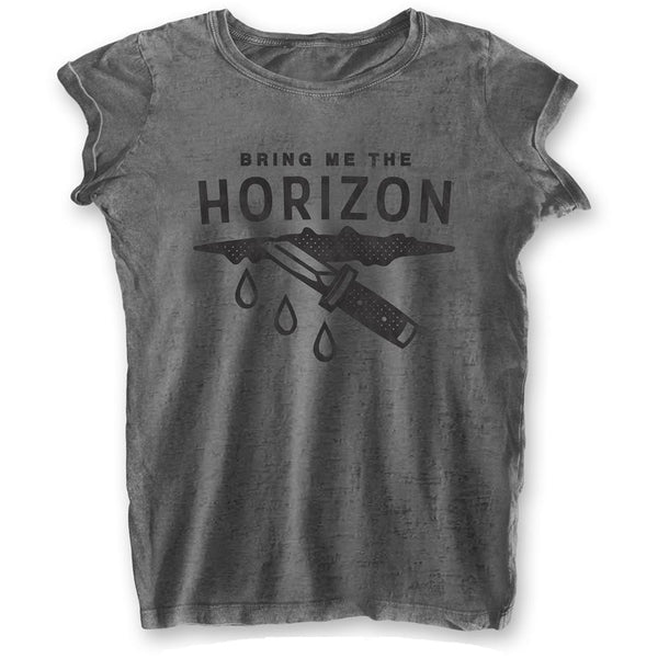 Bring Me The Horizon Ladies Fashion T-Shirt: Wound (Burn Out)