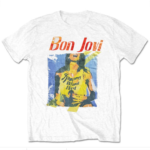 Bon Jovi | Official Band T-Shirt | Slippery When Wet Original Cover