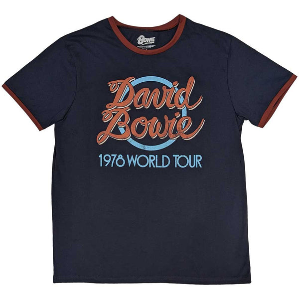 SALE | David Bowie | Official Band Ringer T-Shirt | 1978 World Tour