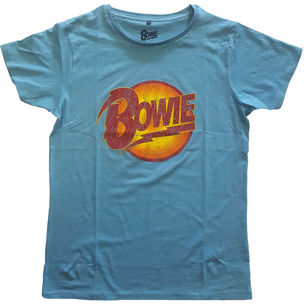 David Bowie | Official T-Shirt | Vintage Diamond Dogs Blue