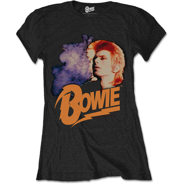 David Bowie Ladies Premium T-Shirt: Retro Bowie