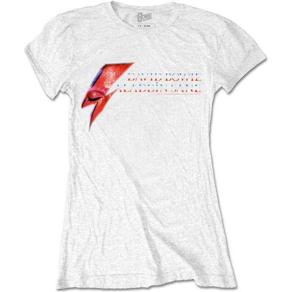 David Bowie Ladies T-Shirt: Aladdin Sane Eye Flash
