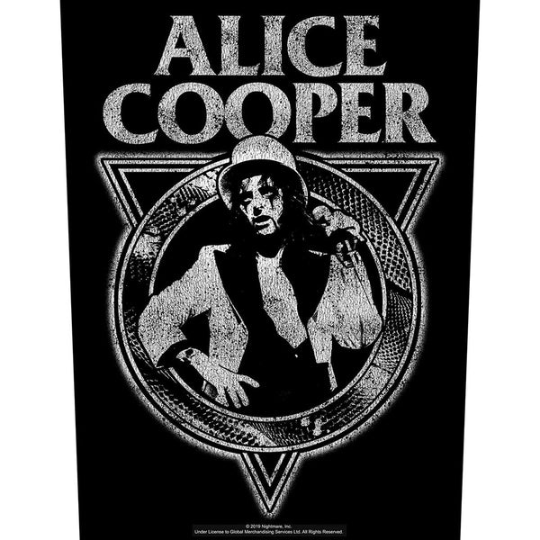 Alice Cooper Back Patch: Snakeskin