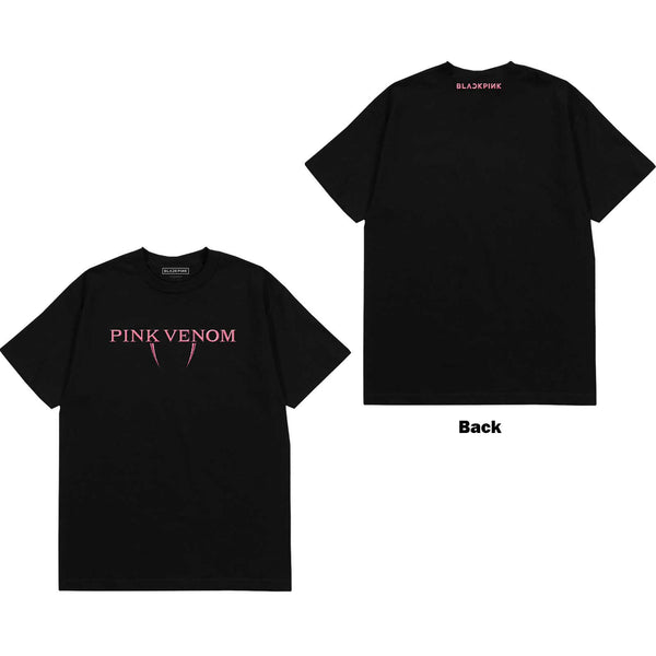 BlackPink | Official Band T-Shirt | Pink Venom Logo (Back Print)