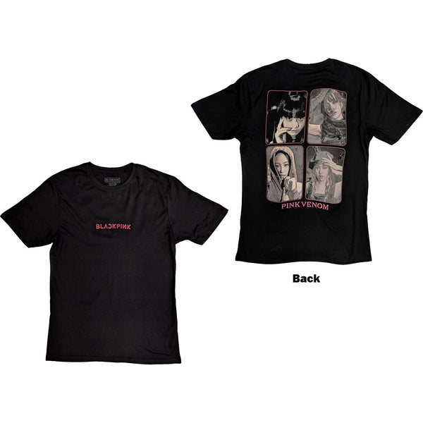 BlackPink | Official Band T-Shirt | Pink Venom Group Photo (Back Print)