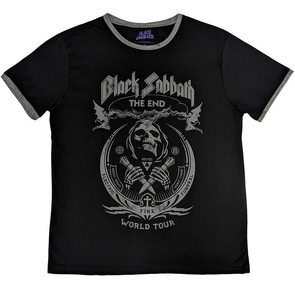 Black Sabbath | Official Band Ringer T-Shirt | The End Mushroom Cloud