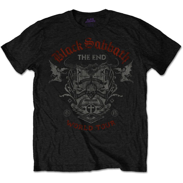 Black Sabbath Unisex Tee: The End Reading Skull