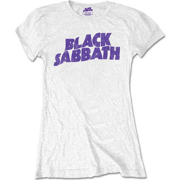 Black Sabbath Ladies T-Shirt: Wavy Logo Vintage