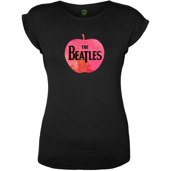 The Beatles Ladies Fashion T-Shirt: Apple (Foiled Application)