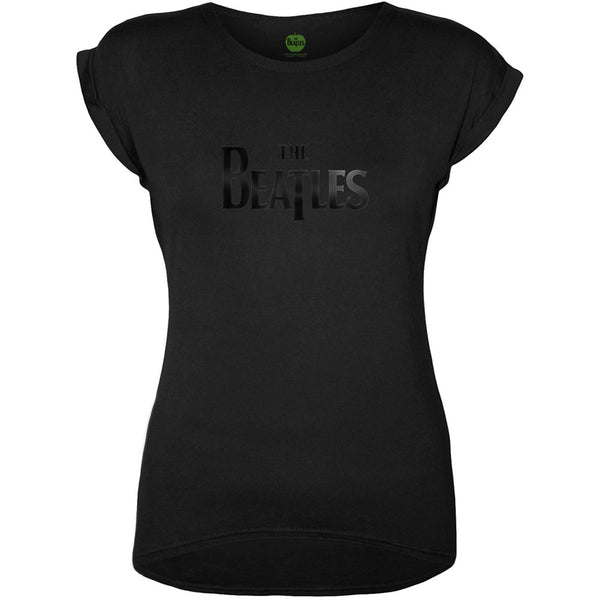 The Beatles Ladies Fashion T-Shirt: Drop T Logo with Hi-Build Application