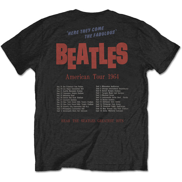 SALE The Beatles Unisex T-Shirt: American Tour 1964 (Back Print)