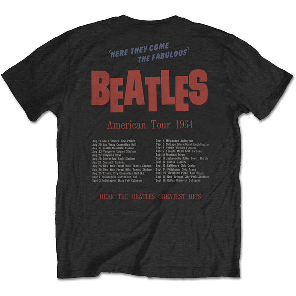 The Beatles | Official Band T-Shirt | American Tour 1964 (Back Print)
