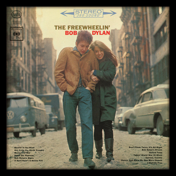 Bob Dylan The Freewheeling Album Cover: 30.5 x 30.5cm Framed Print