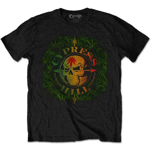 Cypress Hill | Official Band T-Shirt | South Gate Logo & Leaves