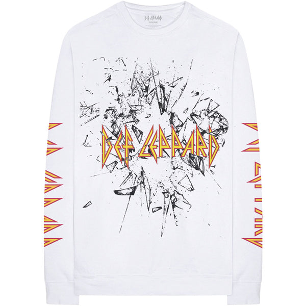 Def Leppard Unisex Long Sleeved T-Shirt: Shatter (Arm Print)