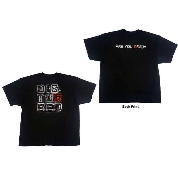 Disturbed | Official Band T-Shirt | Are You Ready (Back Print)