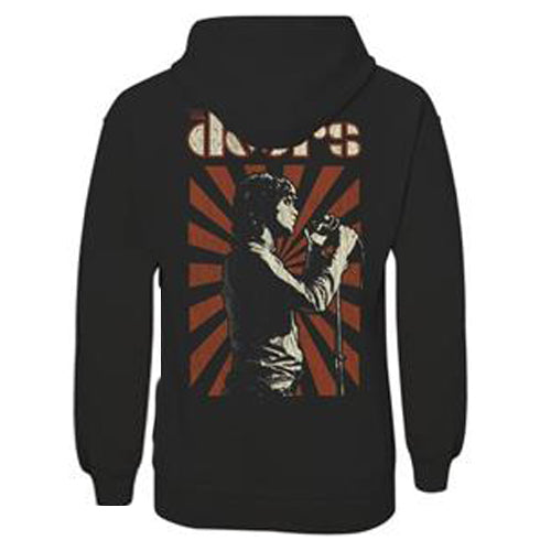 The Doors Unisex Zipped Hoodie: Lizard King (Back Print)