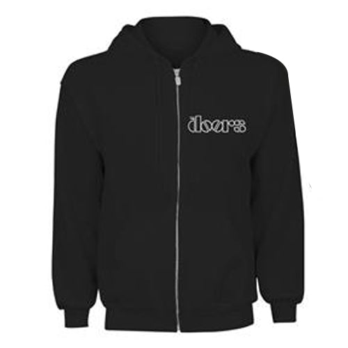 The Doors Unisex Zipped Hoodie: Lizard King (Back Print)