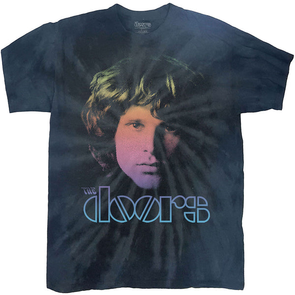 The Doors | Official Band T-Shirt | Jim Halftone Gradient (Dip-Dye)