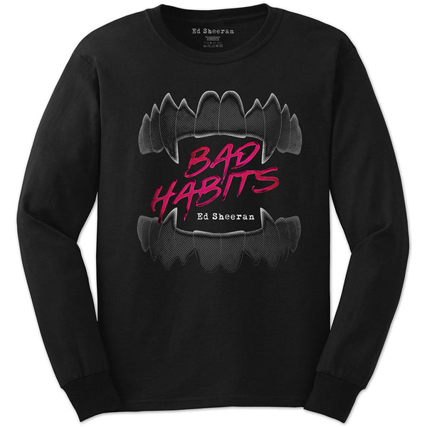 Ed Sheeran Unisex Long Sleeved T-Shirt: Bad Habits