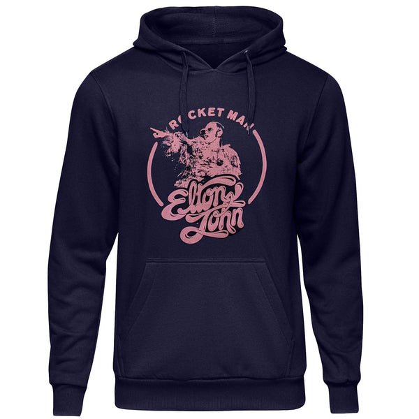 Elton John Unisex Pullover Hoodie: Rocketman Circle Point