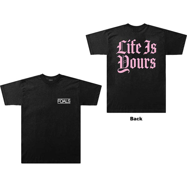 Foals | Official Band T-Shirt | Life Is Yours Text (Back Print)
