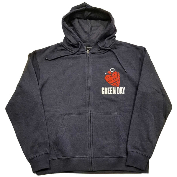 Green Day Unisex Zipped Hoodie: American Idiot