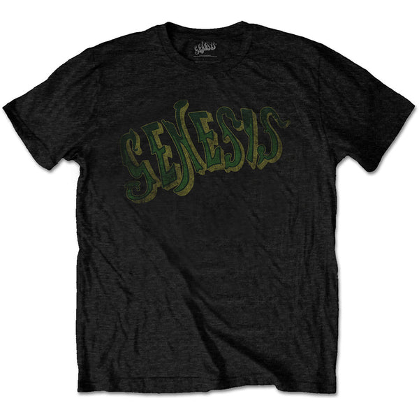 Genesis | Official Band T-Shirt | Vintage Logo - Green