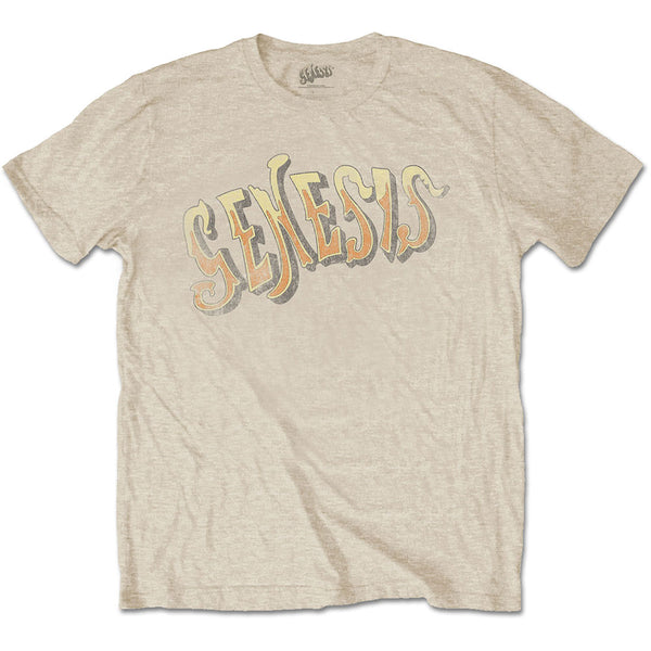 Genesis | Official Band T-Shirt | Vintage Logo - Golden